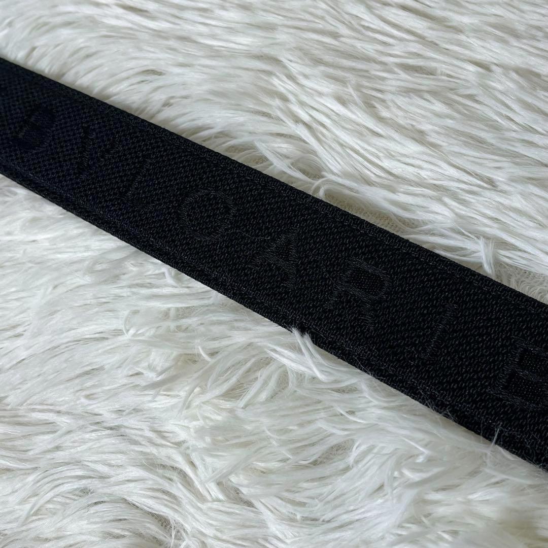 未使用級　BVLGARI ベルト　サークルロゴ　キャンバス　レザー　イタリア製