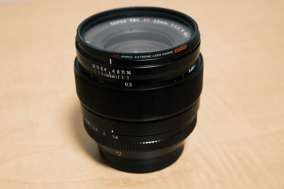 【動作品】FUJIFILM XF23mm F1.4 R 角形フード フィルター付