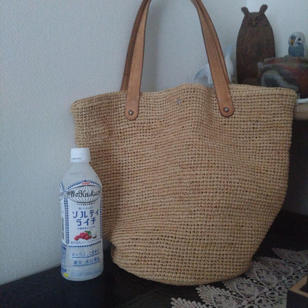 ヘレンカミンスキー　ストロー トートバッグ ベージュ