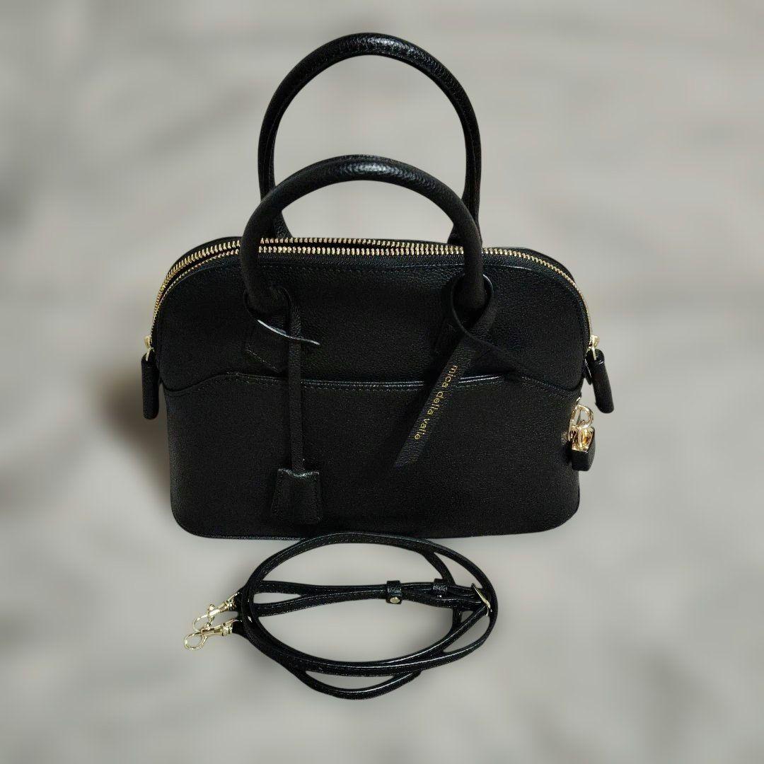 【美品】mica della valle　バッグ　ブラック