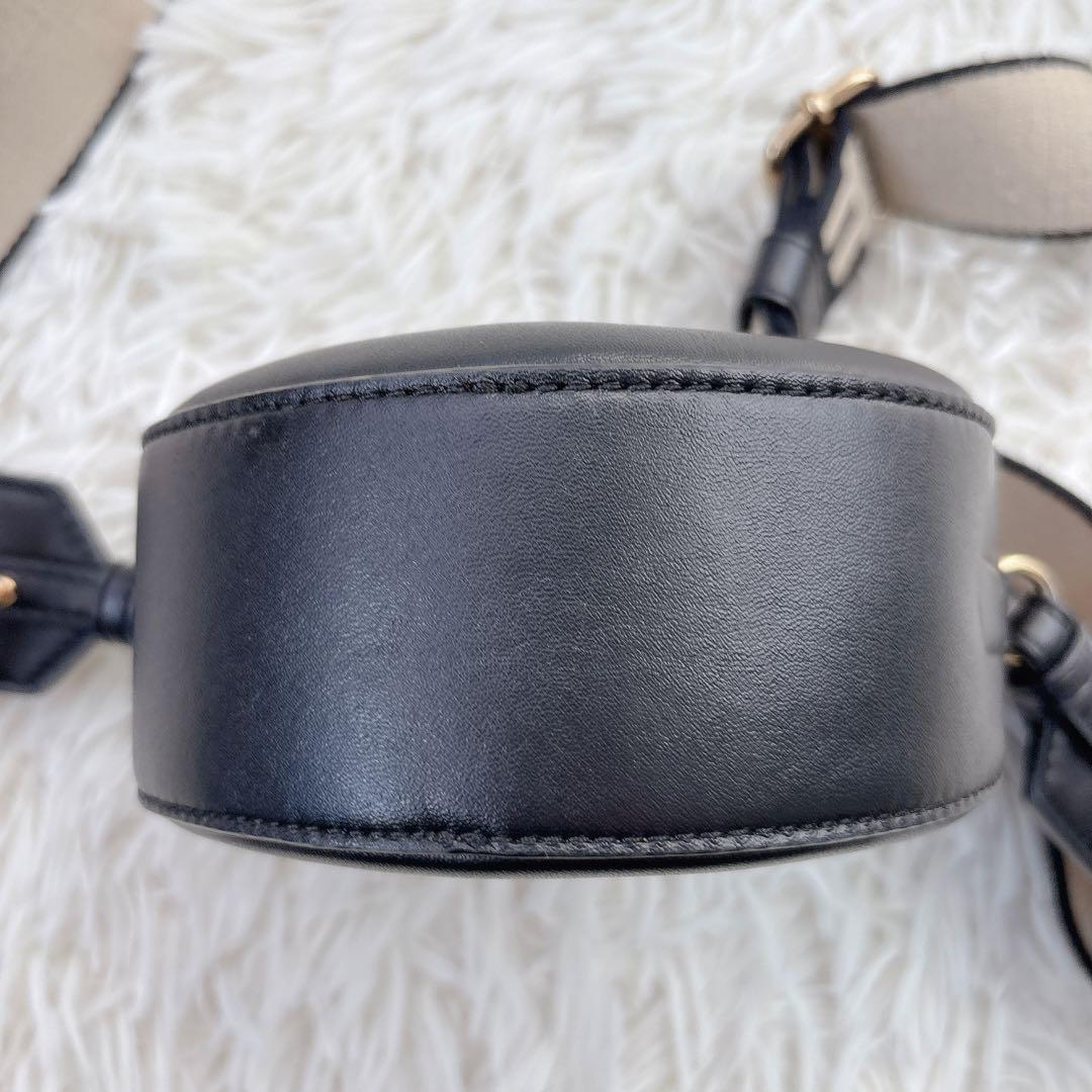 Stella McCartney ラウンドロゴ ミニショルダー ブラック