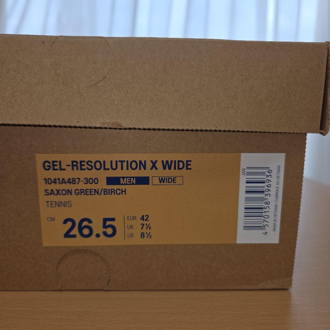 26.5cm WIDE ゲルレゾリューション10オールコート 新品テニスシューズ