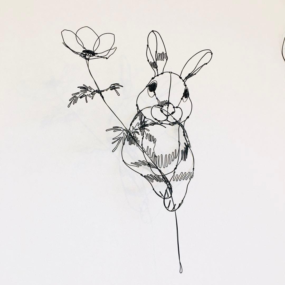 ワイヤーアート　ワイヤークラフト うさぎ