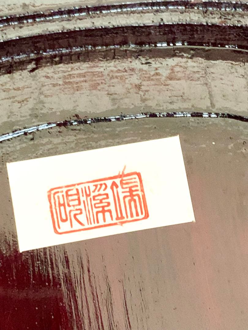 中国端渓硯　天然高級硯石　中国硯　木箱入り　石波模様　アンティーク希少名品