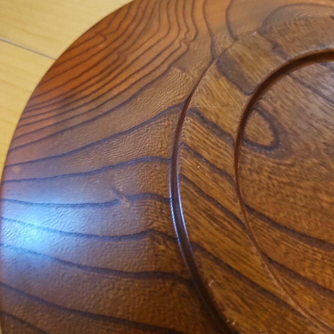 ふき漆　飾り盆40cm　木地挽き