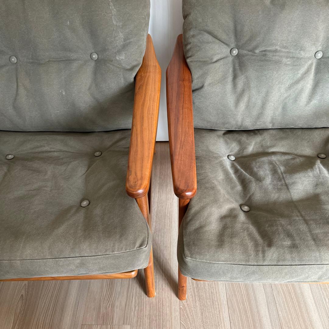 マルニ60 ワンシーター　ウォルナットmaruri60 2脚セット　フレームのみ