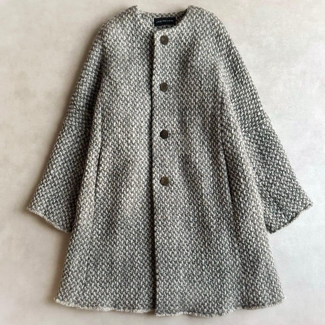 美品▲ Jurgen Lehl ヨーガンレール//ウールコート▲ゆったり グレー