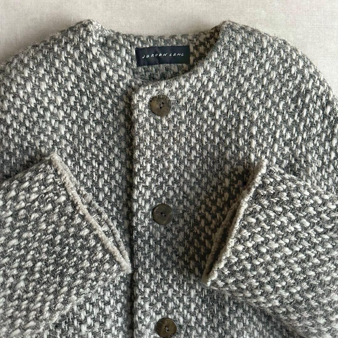 美品▲ Jurgen Lehl ヨーガンレール//ウールコート▲ゆったり グレー