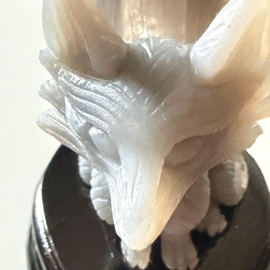 天然石　アゲート九尾の狐彫り☘︎ ݁˖.財運　パワーストーン