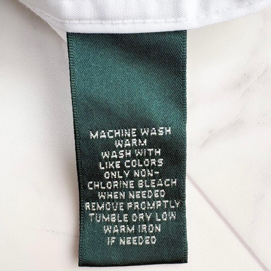 【ローレンラルフローレン】長袖シャツ　コットン　刺繍　大きいサイズ　白　XL