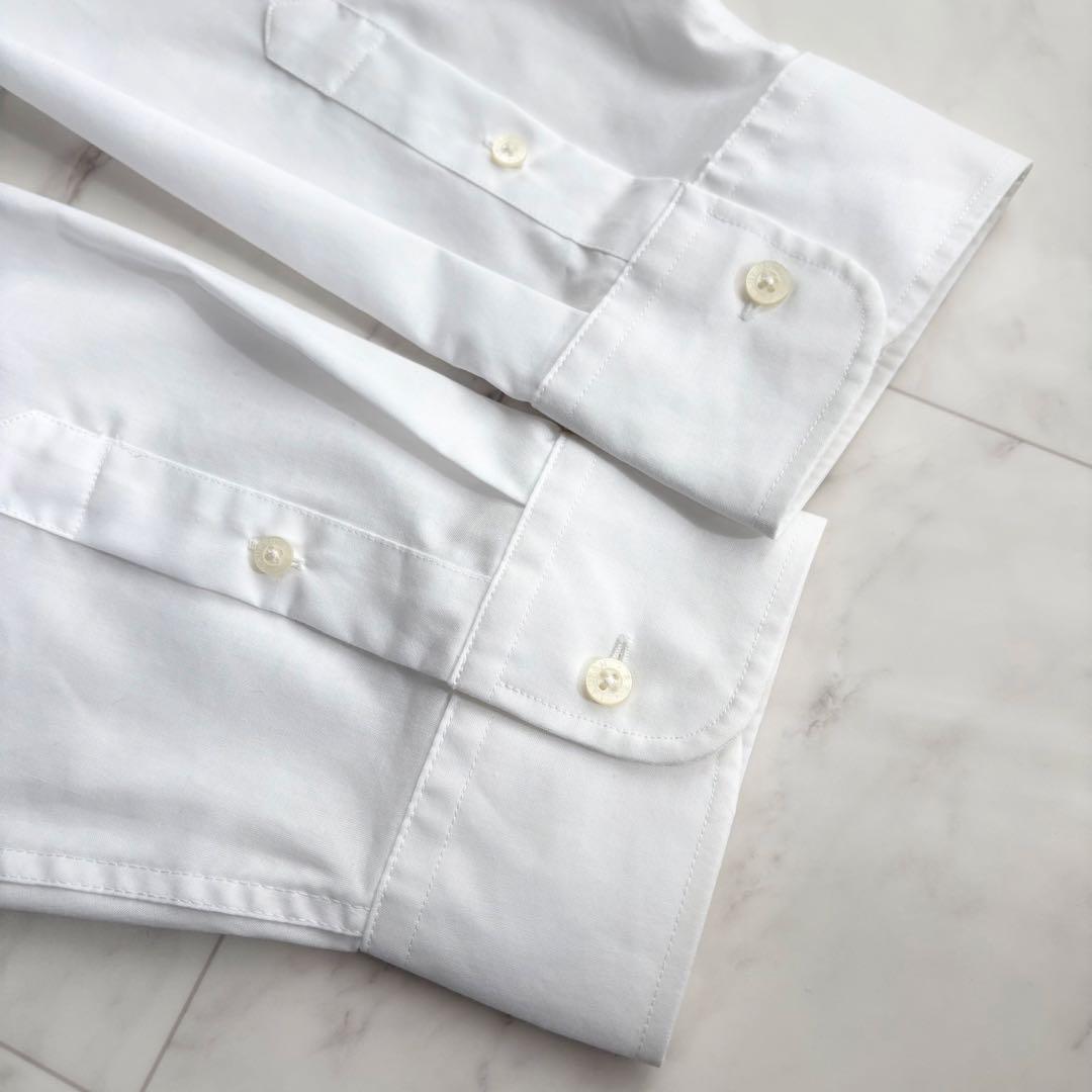 【ローレンラルフローレン】長袖シャツ　コットン　刺繍　大きいサイズ　白　XL