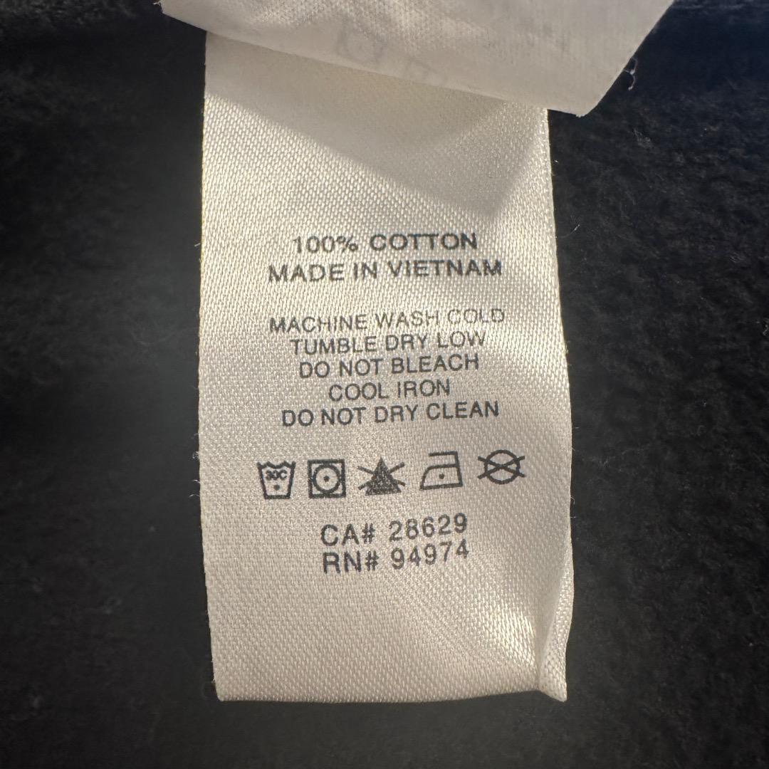 ステューシー ハーフジップ スウェット 黒 ブラック L モックネック ホワイト