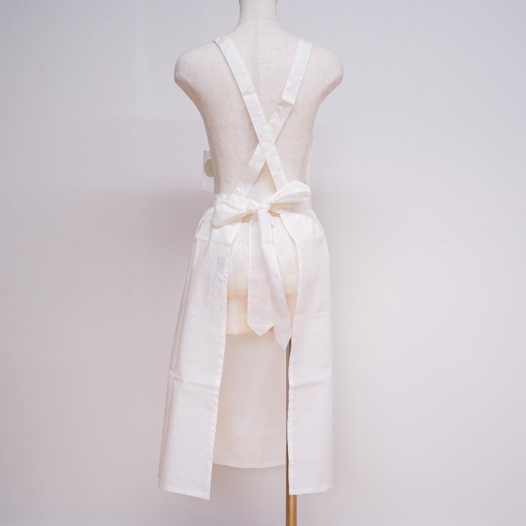 Christian Diorデイジー刺繍エプロンタグ付き新品ホワイトA-8.58