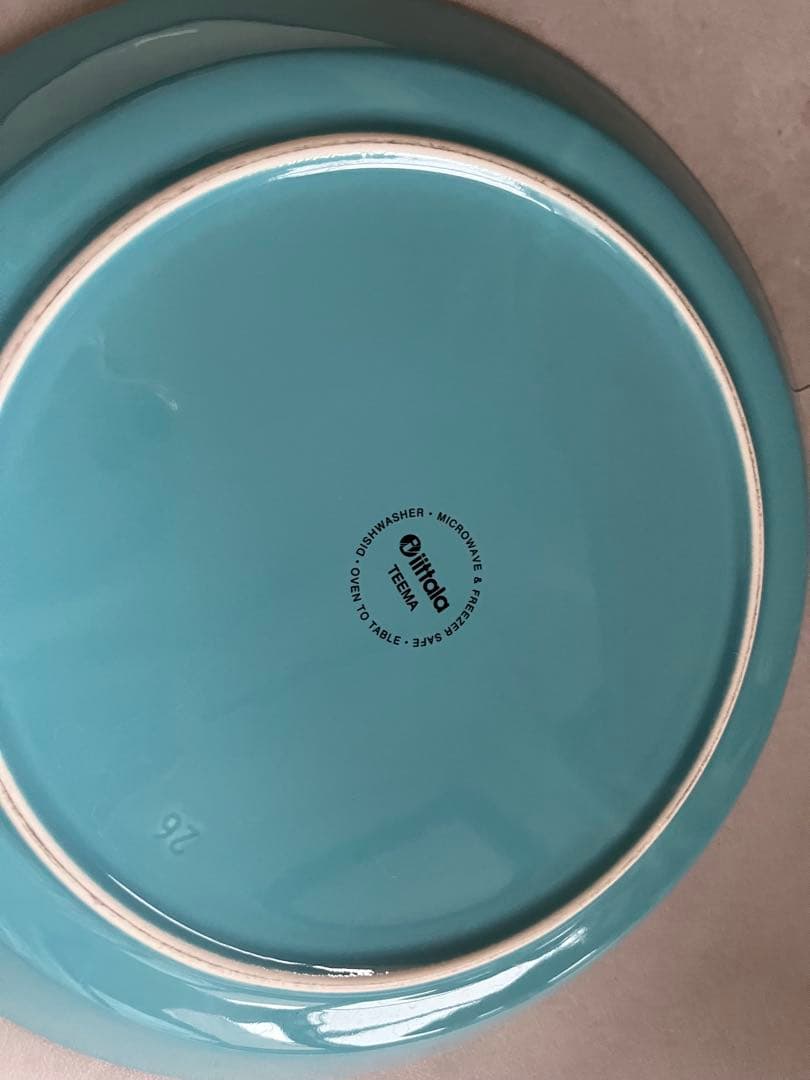 イッタラ ティーマ 26cm プレート ターコイズ 廃番　ホワイト　ネイビー