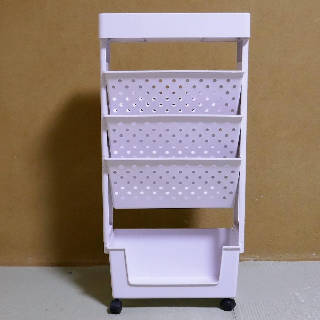 5層キャスター付き本棚 キャスター付き ラック 小物入れ
