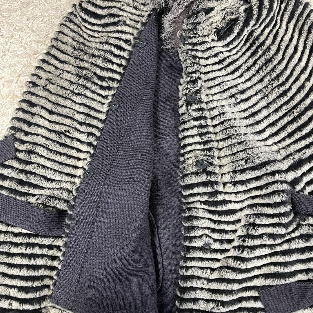 ARBORENTE レッキス シルバーフォックス ファー ポンチョ M~Lサイズ