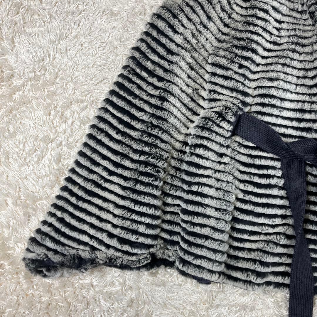 ARBORENTE レッキス シルバーフォックス ファー ポンチョ M~Lサイズ