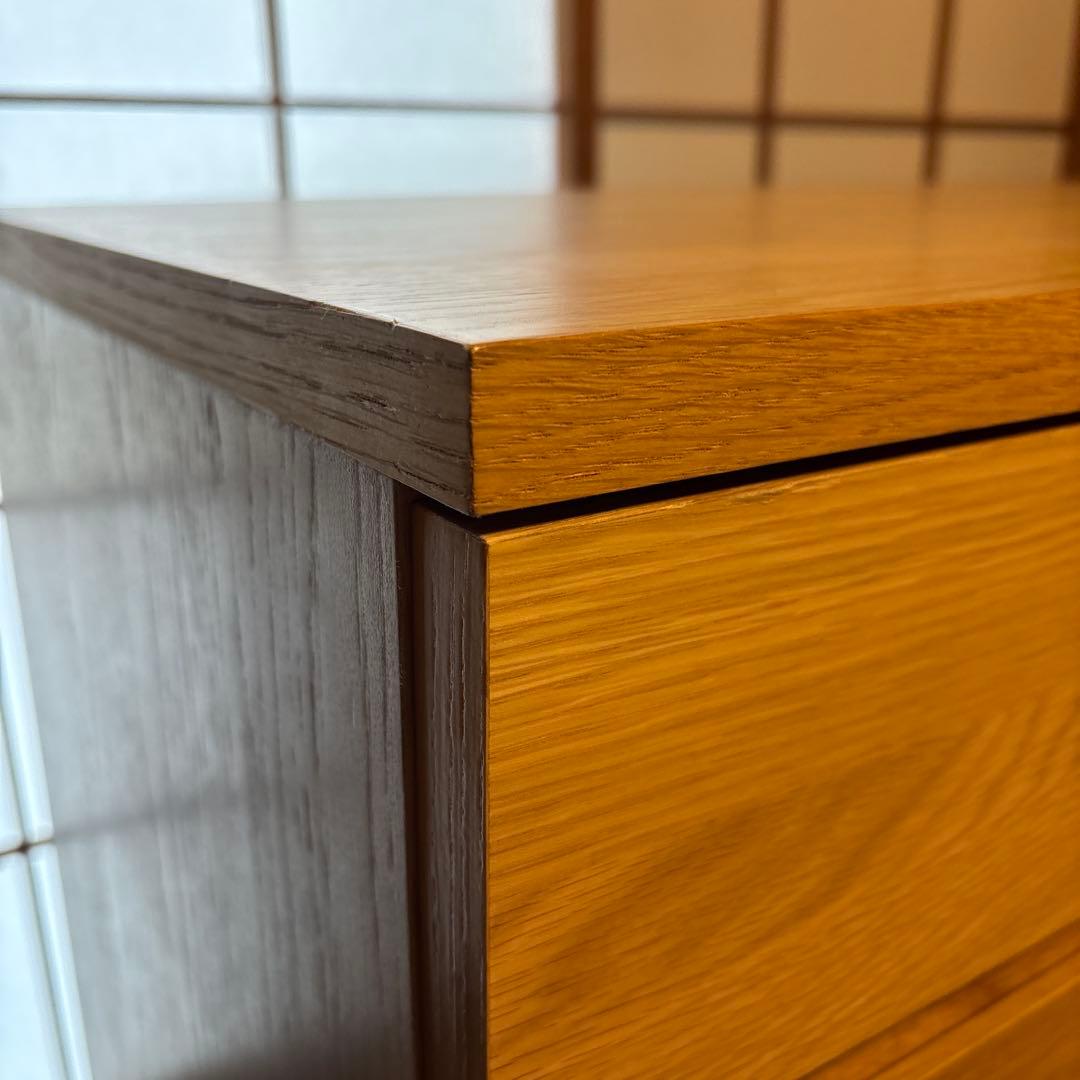 MUJI 無印良品 オーク材 木製チェスト　4段引出