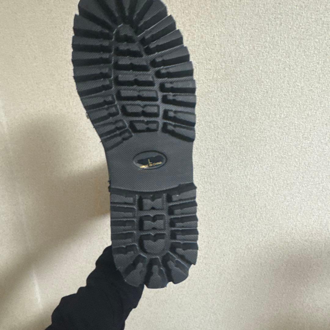 新品JEANASIS ビガーロングブーツL BLACK ジーナシス 厚底ブーツ