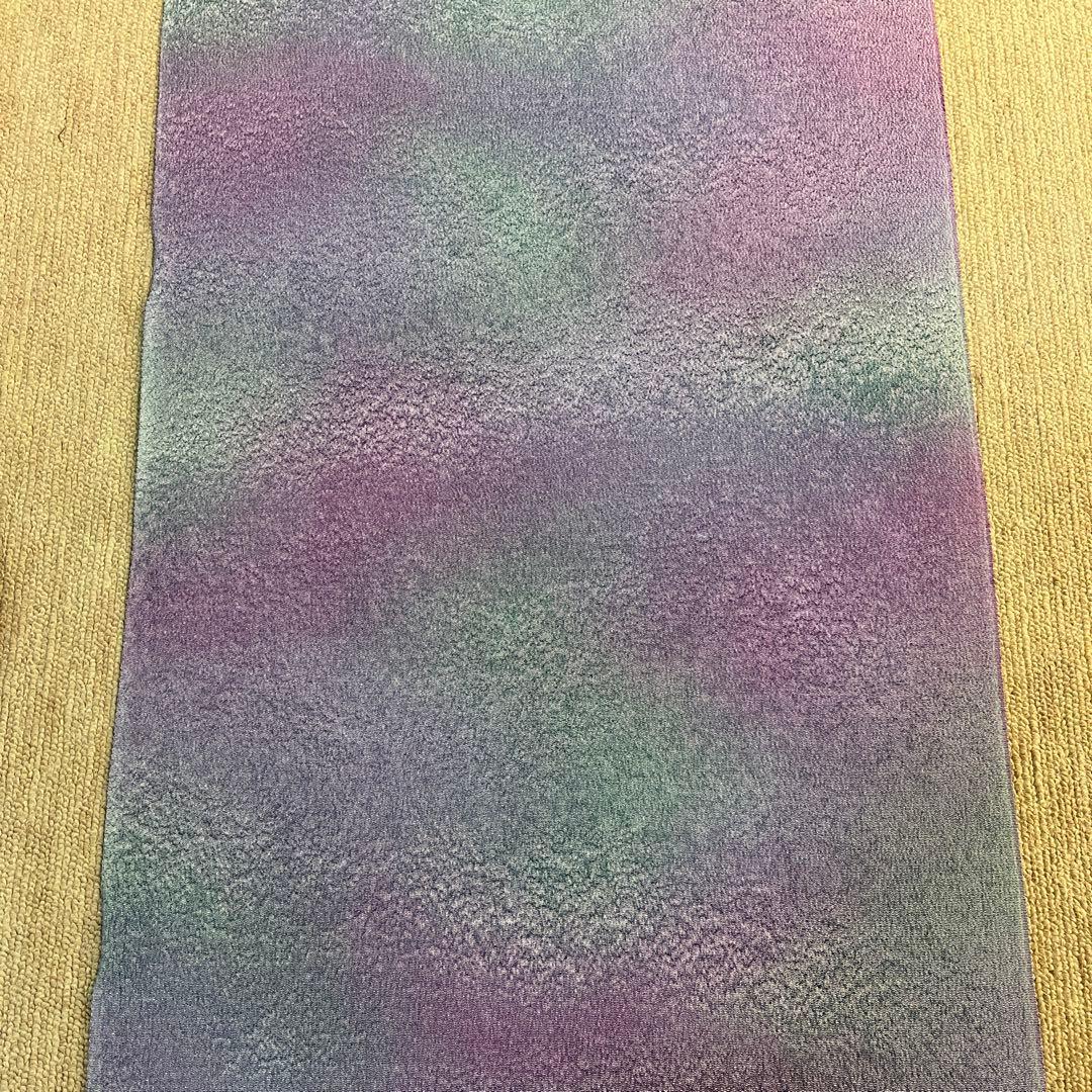 着物反物　紫グラデーション　スコッチガード加工済み　絹