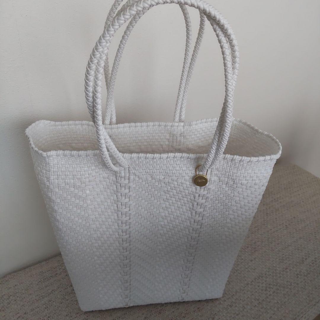 メルカドバッグ　レトラ ZIGZAG ホワイト (BOAT STYLE)