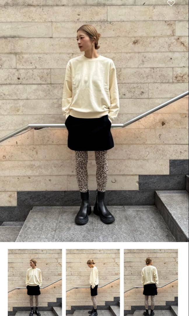 ＜6(ROKU)＞ダメージ ペイント スウェット プルオーバー　L