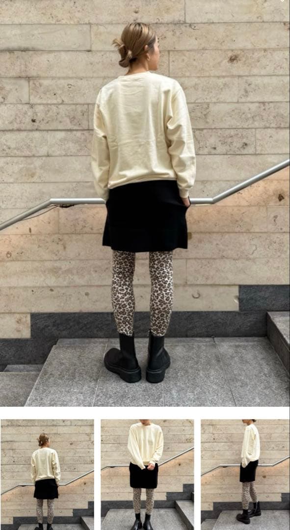 ＜6(ROKU)＞ダメージ ペイント スウェット プルオーバー　L