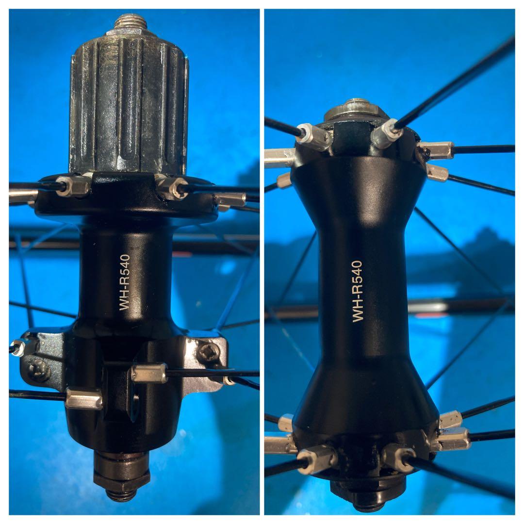 ★良品フルメンテ済 WH-R540 10sフリー 前後ホイール クイック付