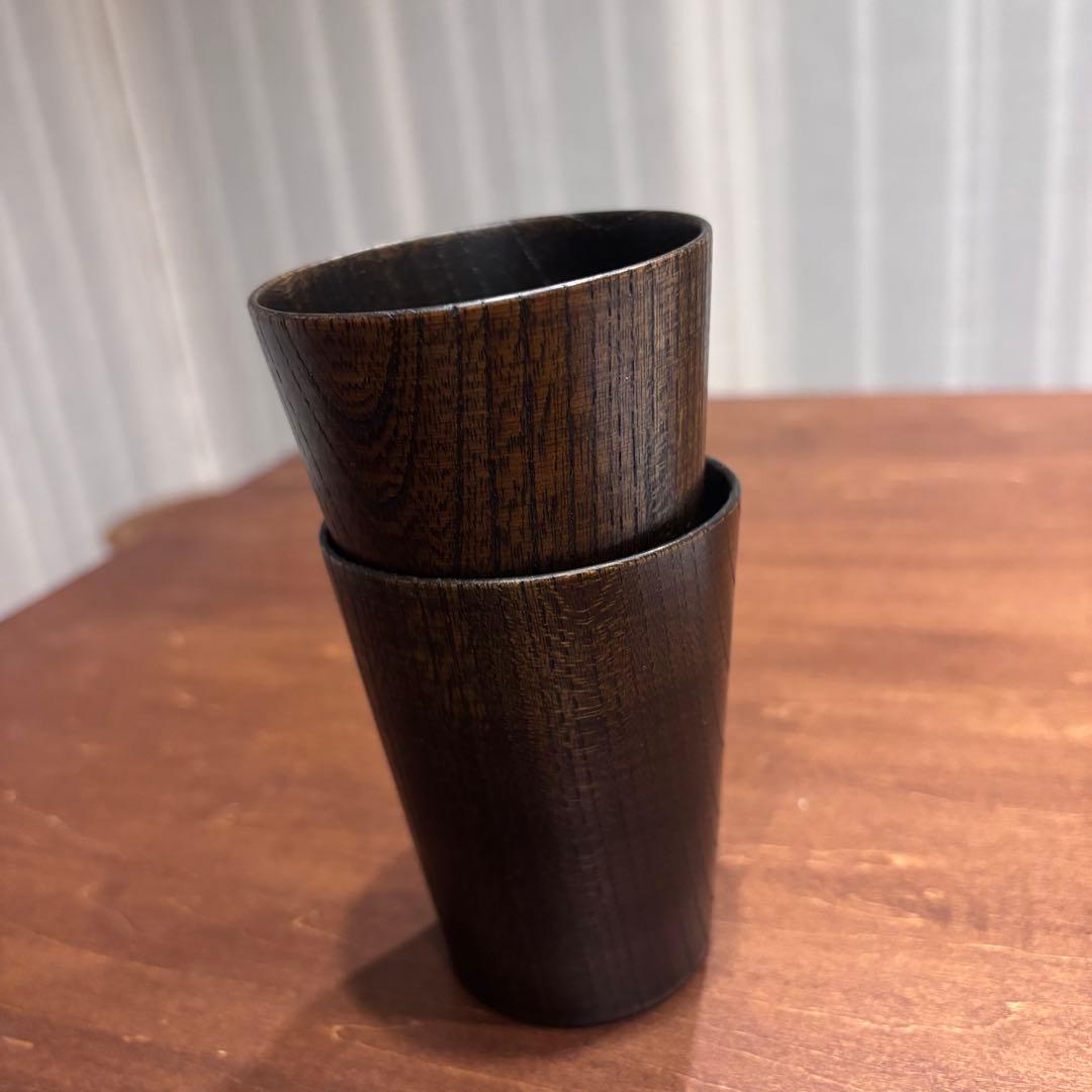 拭漆カップ2つセット