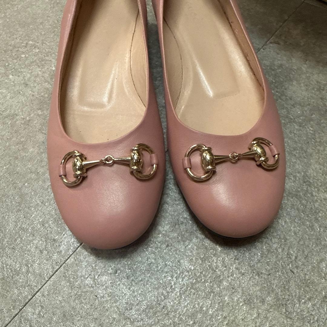 【美品】GUCCI ピンク ローファー パンプス