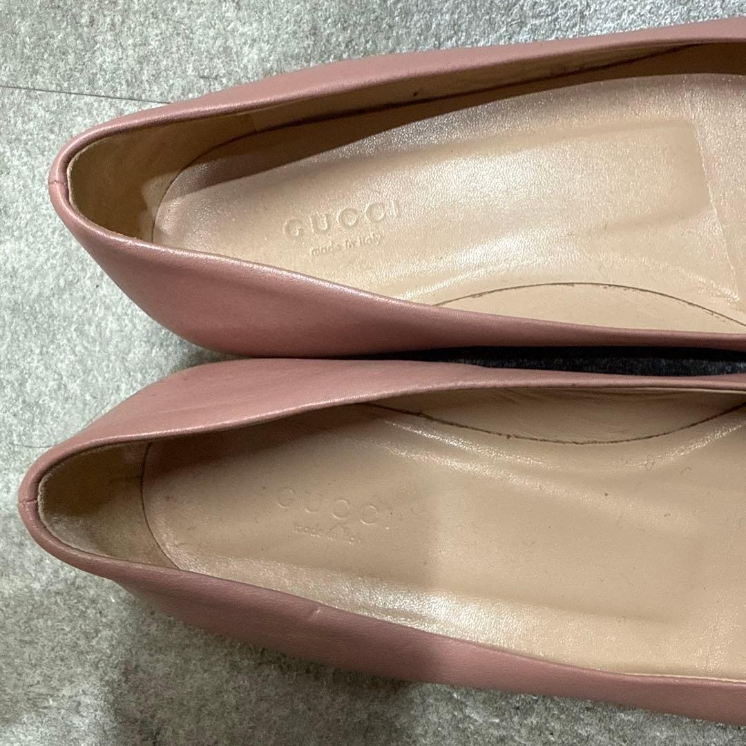 【美品】GUCCI ピンク ローファー パンプス