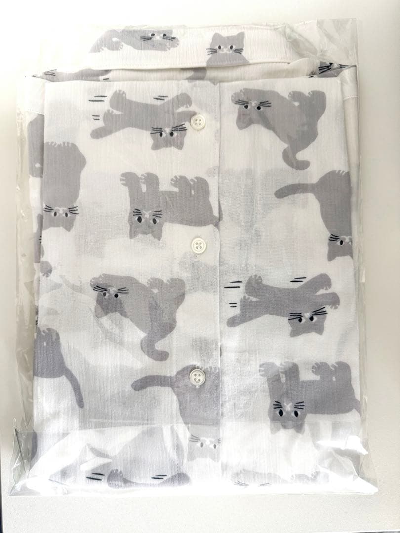 sou sou　高島縮 20/20 シャツ ねこ2 Mサイズ
