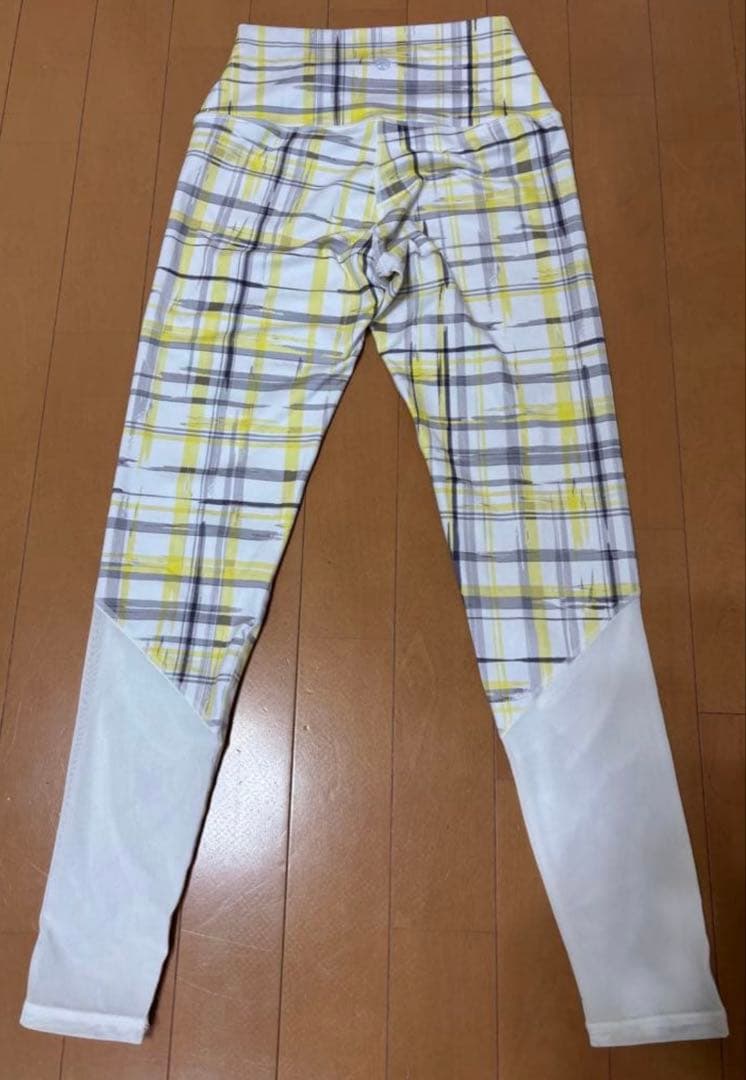 SUKALA チェックブラトップ チェックレギンス イエロー 2点セット S