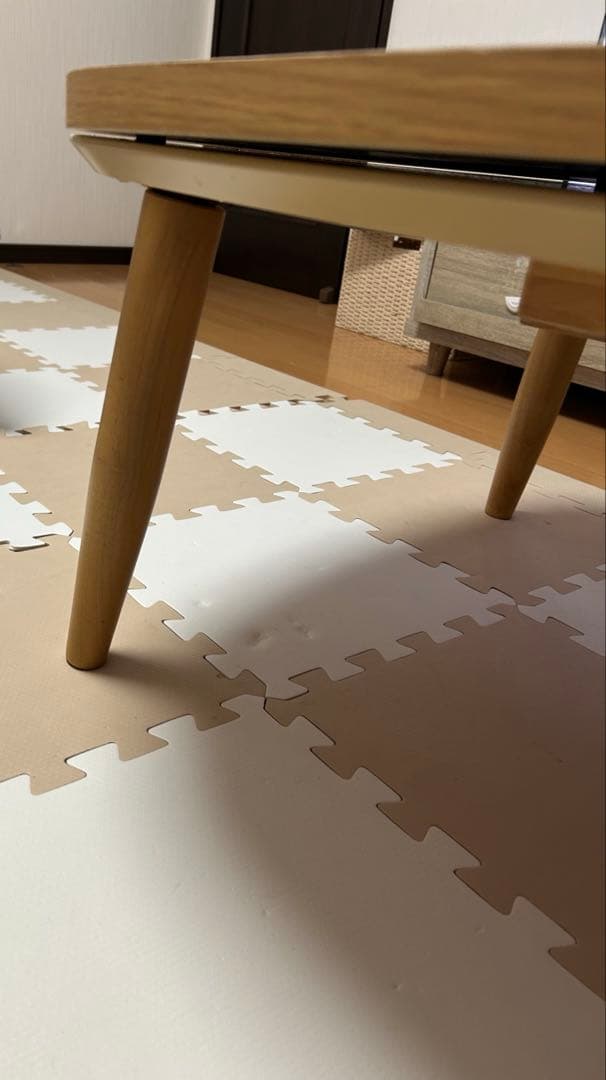 ニトリ　こたつテーブル　楕円形　ライトブラウン　120×80cm