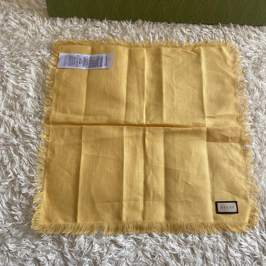極美品　グッチ　プレイスマット　ライオン　刺繍　タッセル　742069 箱付