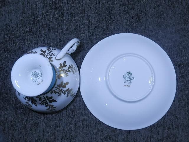 エインズレイ　アンテーク　ターコイズ　金枝葉　2段底 　置き場管理 001