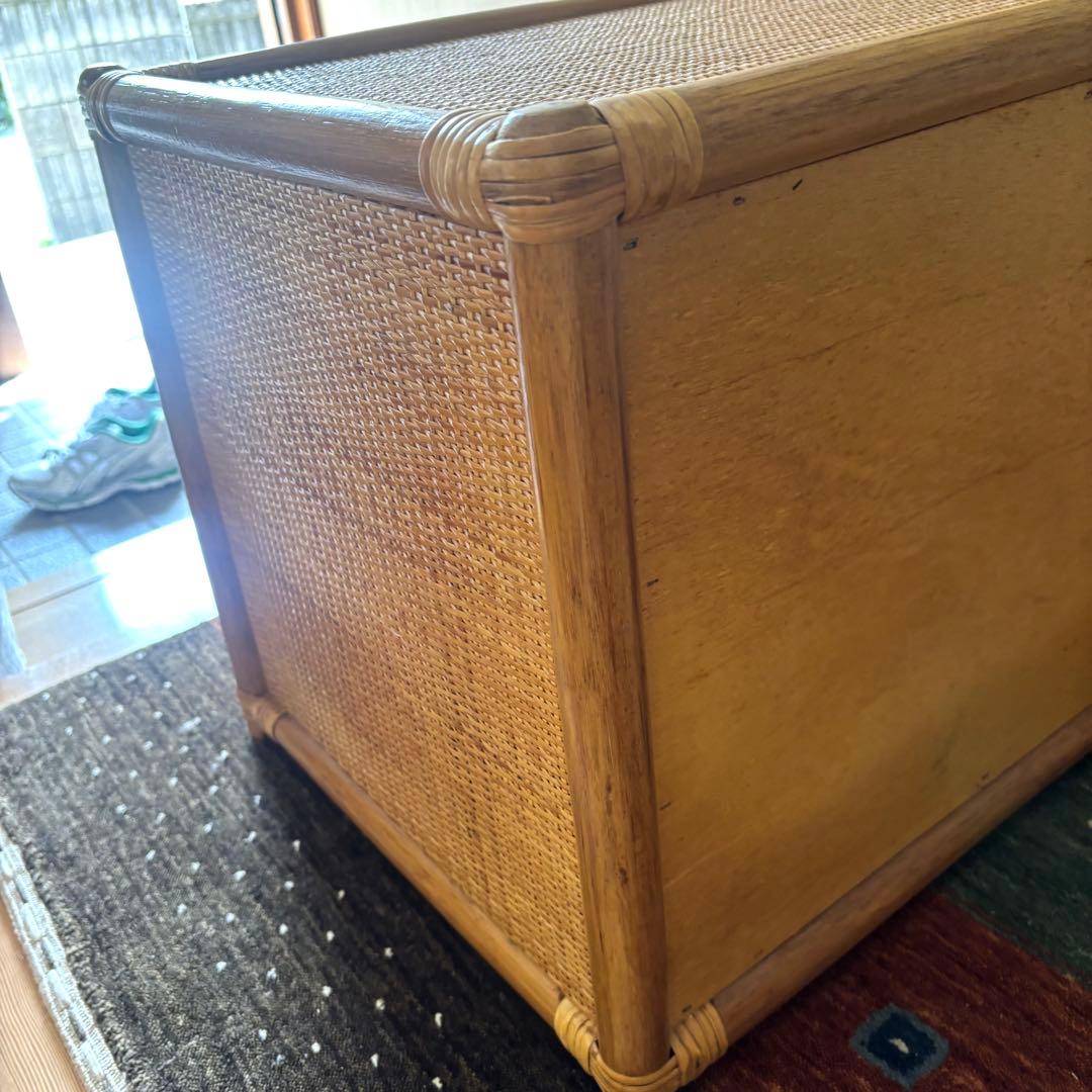 【良品】ヴィンテージ ラタン サイドボード チェスト 籘 vintage
