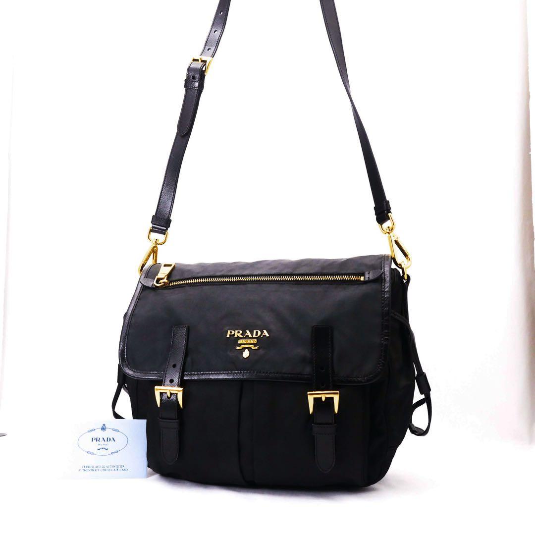 超美品 PRADA プラダ メッセンジャーバッグ ショルダーバッグ