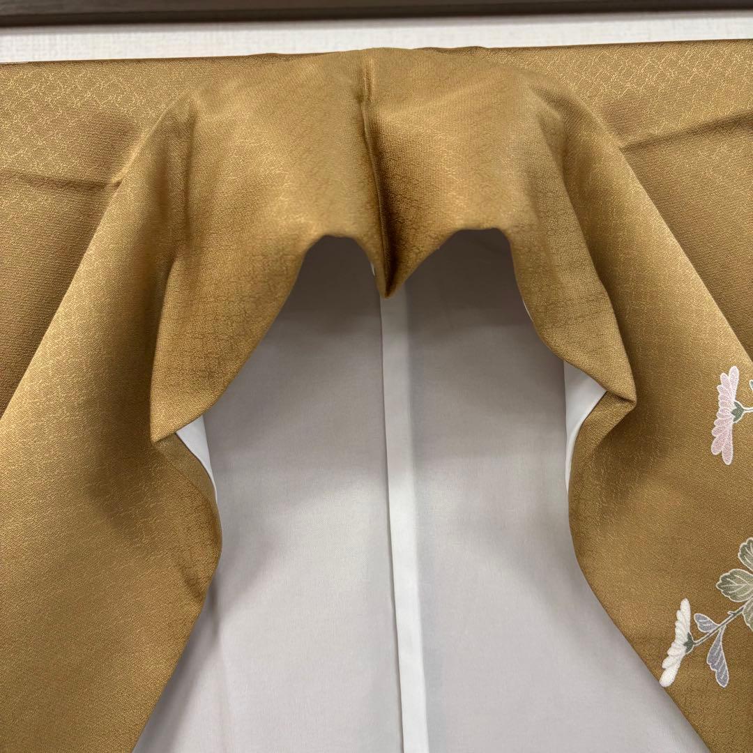 付下げ 美しい友禅 七宝地紋 紋なし 正絹AK-6226