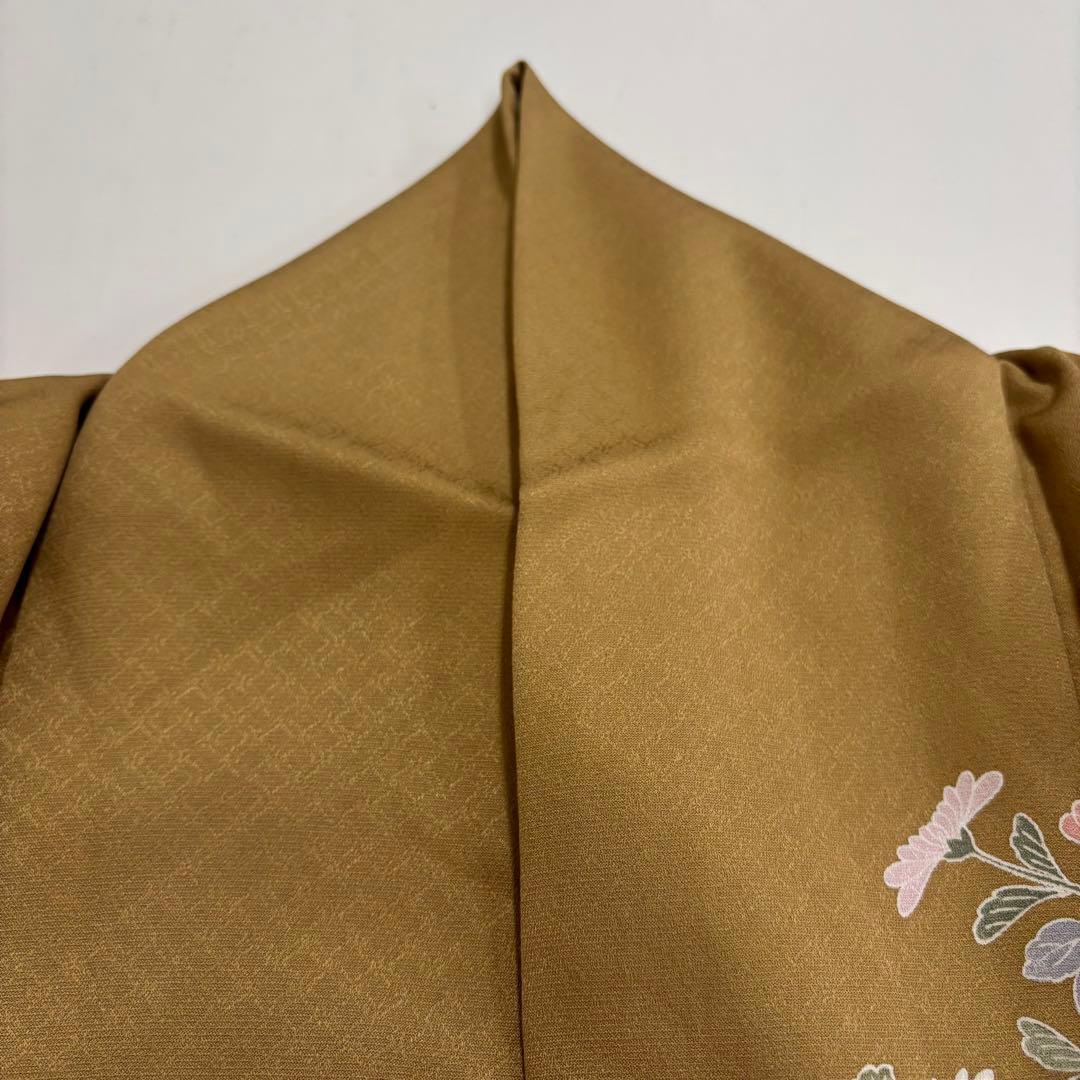 付下げ 美しい友禅 七宝地紋 紋なし 正絹AK-6226