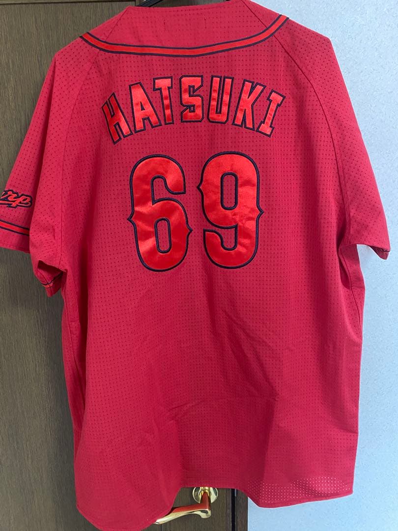 広島東洋カープ　羽月隆太郎　ハイクオリティユニフォーム（ビジター）Oサイズ