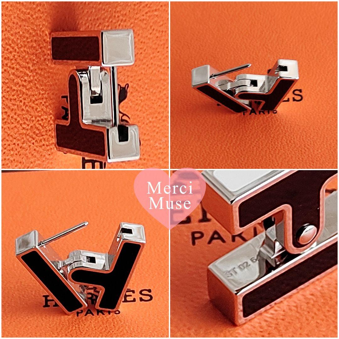 ❤未使用品❤ハバスキュール片耳ピアス ノワールｘSV エルメス イヤリングにも