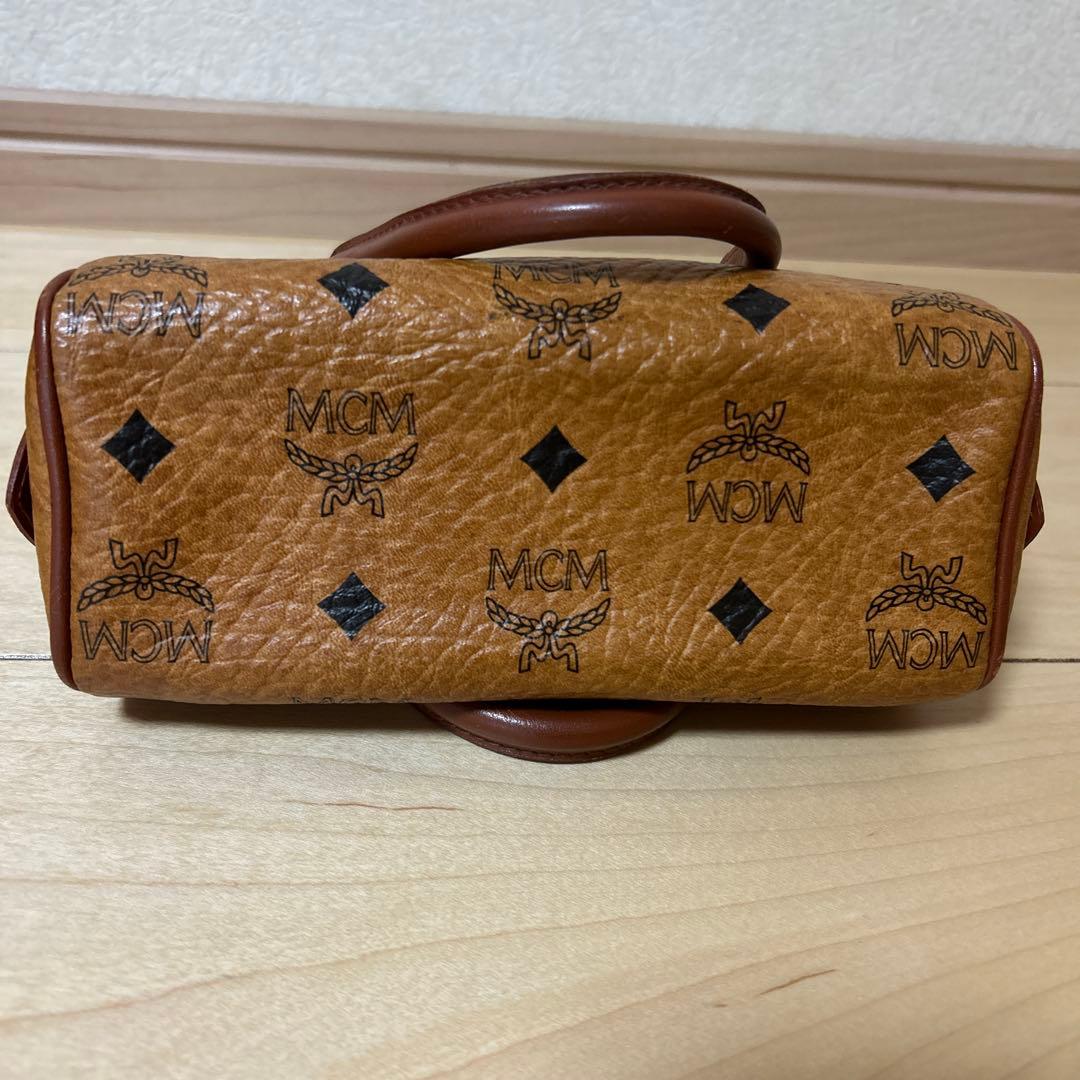 MCM ミニボストン ヴィセトス 総柄 2way ロゴ ショルダーバッグ