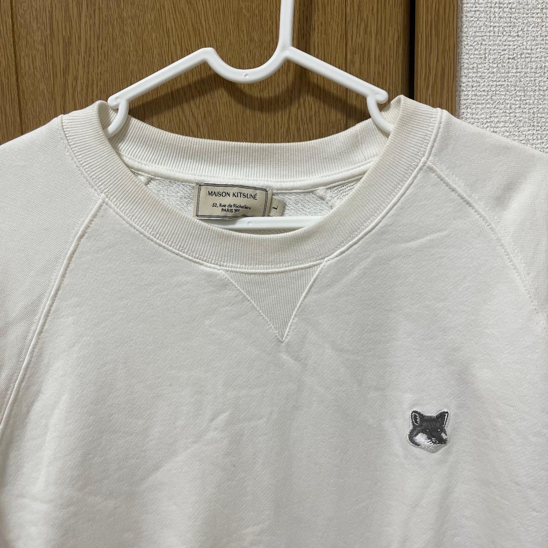 MAISON KITSUNE メゾンキツネ スウェット トレーナー 白 刺繍