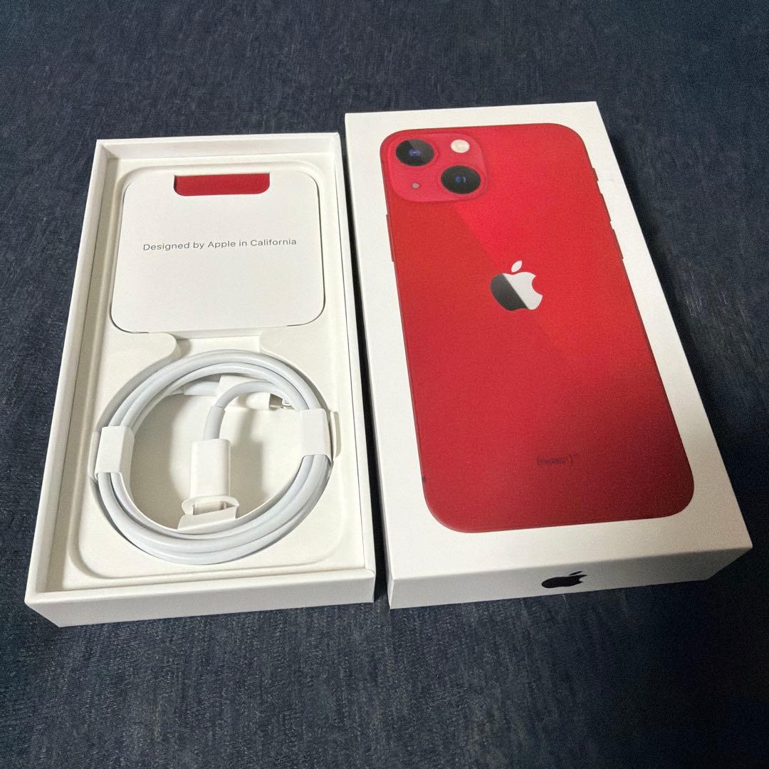 【美品】【新品バッテリー】【SIMフリー】iPhone13mini 128GB赤