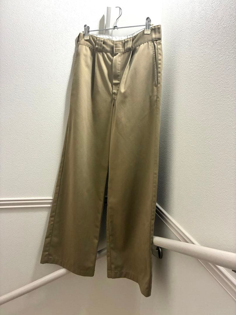 ok.soon×dickies wide chino pants ベージュ S