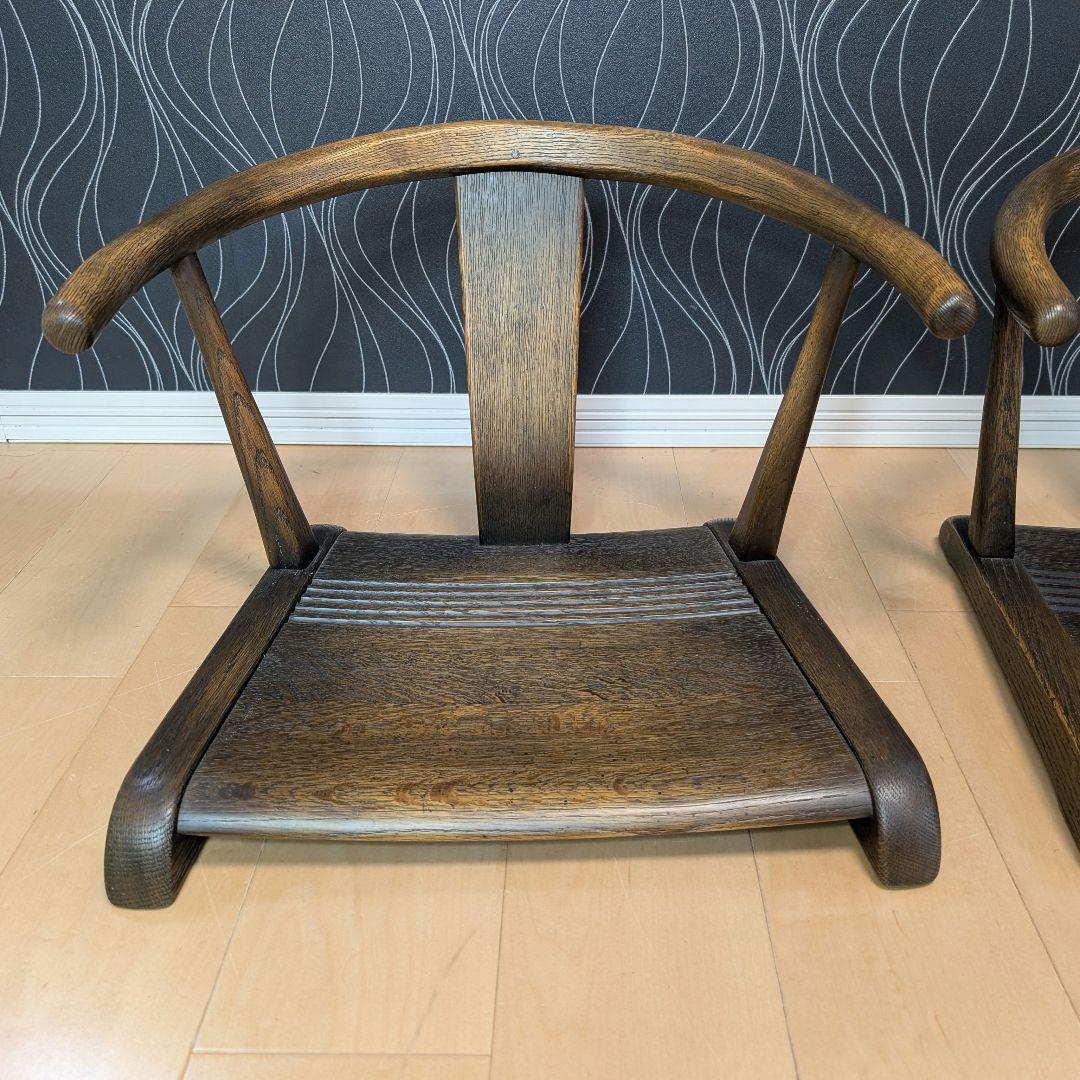 美品　飛騨産業　JAPAN PROVINCIAL 座椅子　２脚セット　キツツキ