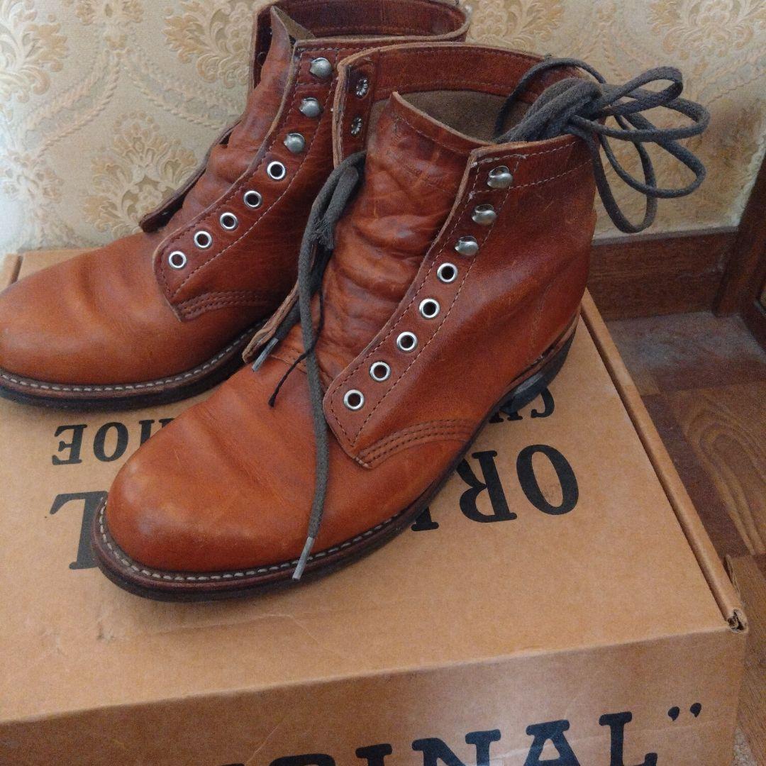 早い者勝ちCHIPPEWA US10ブラウン4353TAN レザー ワークブーツ