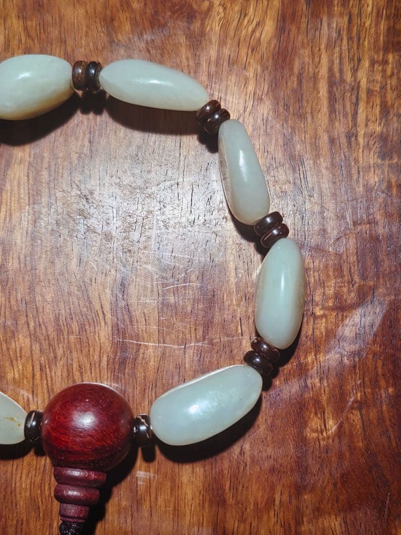 専用　旧蔵　時代物　和田玉　ブレスレット　古美術　御守り　開運UP 美品