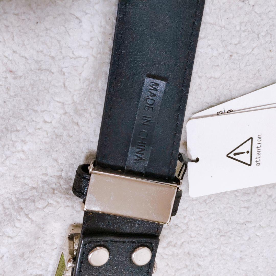 ダンスウィズドラゴン バックルベルト 黒 ゴルフウェア　ビシュー　スター　新品